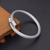 1 Piece Fashion Twist Stainless Steel Bangle