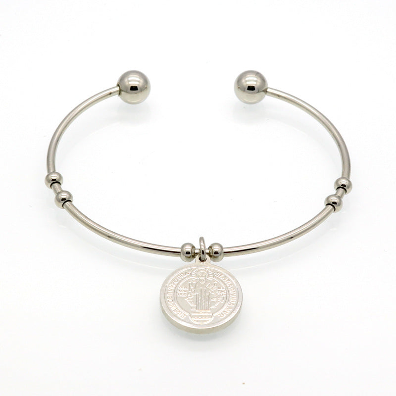 Fashion Round Titanium Steel Bangle