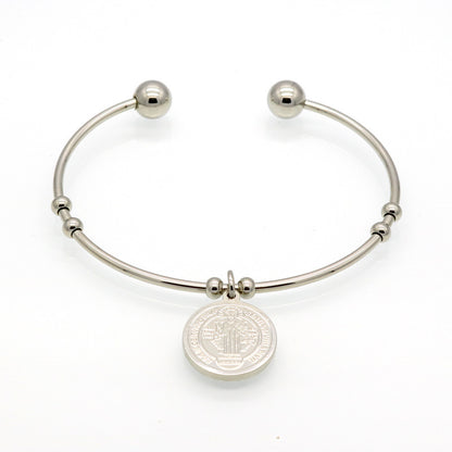 Fashion Round Titanium Steel Bangle