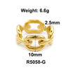 1 Piece Simple Style Solid Color Titanium Steel Plating Rings