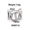 1 Piece Simple Style Solid Color Titanium Steel Plating Rings