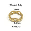 1 Piece Simple Style Solid Color Titanium Steel Plating Rings