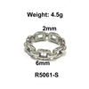 1 Piece Simple Style Solid Color Titanium Steel Plating Rings