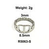 1 Piece Simple Style Solid Color Titanium Steel Plating Rings