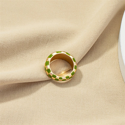 1 Piece Casual Plaid Alloy Plating Women's Rings