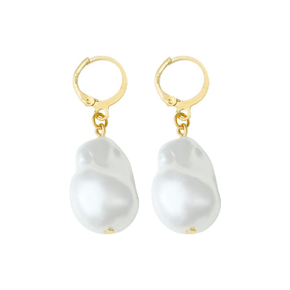 Wholesale Jewelry 1 Pair Baroque Style Irregular Imitation Pearl Drop Earrings