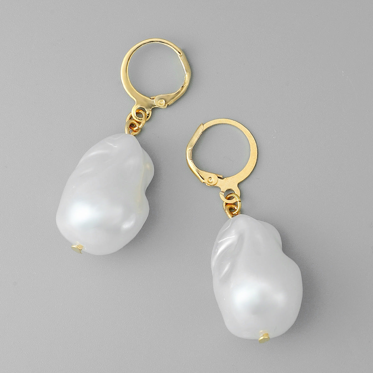 Wholesale Jewelry 1 Pair Baroque Style Irregular Imitation Pearl Drop Earrings