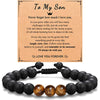 1 Piece Retro Round Tiger Eye Unisex Bracelets