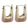 1 Pair Fashion U Shape Arylic Alloy Metal Women'S Earrings