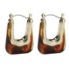 1 Pair Fashion U Shape Arylic Alloy Metal Women'S Earrings