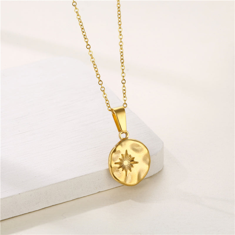 Shiny Rabbit Angel Snake Stainless Steel Titanium Steel Plating Inlay Zircon 18k Gold Plated Gold Plated Pendant Necklace