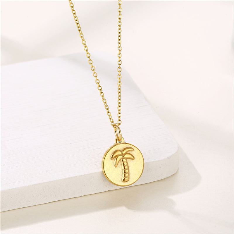 Shiny Rabbit Angel Snake Stainless Steel Titanium Steel Plating Inlay Zircon 18k Gold Plated Gold Plated Pendant Necklace