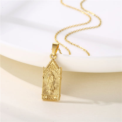 Shiny Rabbit Angel Snake Stainless Steel Titanium Steel Plating Inlay Zircon 18k Gold Plated Gold Plated Pendant Necklace