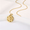 Shiny Rabbit Angel Snake Stainless Steel Titanium Steel Plating Inlay Zircon 18k Gold Plated Gold Plated Pendant Necklace