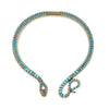 1 Piece Retro Snake Imitation Pearl Alloy Turquoise Inlay Rhinestones Women's Necklace