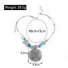 1 Piece Ethnic Style Round Heart Shape Flower Alloy Turquoise Plating Necklace