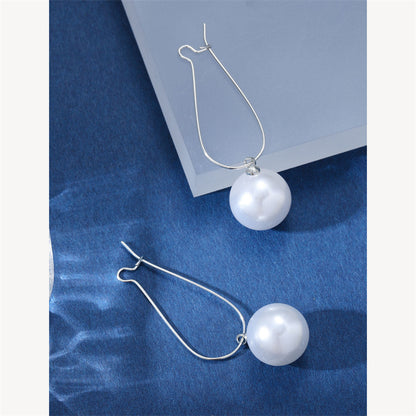 Wholesale Jewelry 1 Pair Korean Style Geometric Imitation Pearl Drop Earrings