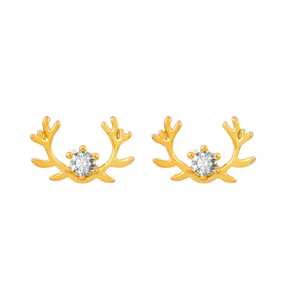 1 Pair Simple Style Flower Copper Plating Inlay Crystal Rhinestones Zircon 18k Gold Plated Gold Plated Silver Plated Earrings Ear Studs