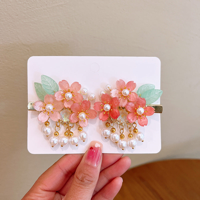 Children'S Retro Style Butterfly Tassel  Clip