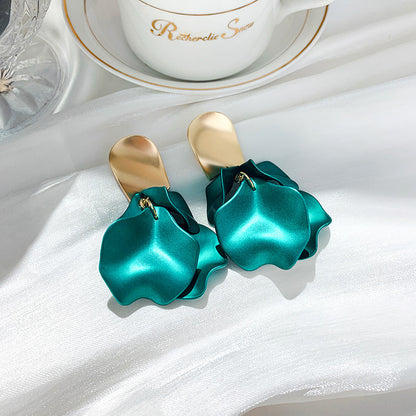 1 Pair Exaggerated Petal Arylic Alloy Women's Drop Earrings