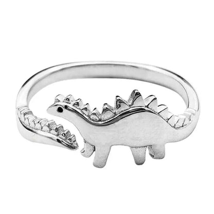 Retro Dinosaur Alloy Plating Metal Unisex Open Ring