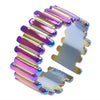 Wholesale 1 Piece Ins Style Stripe Titanium Steel Open Ring