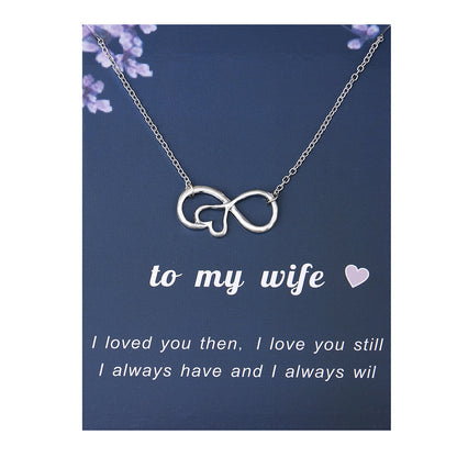 1 Piece Mama Simple Style Infinity Heart Shape Alloy Plating Hollow Out Mother's Day Women's Necklace