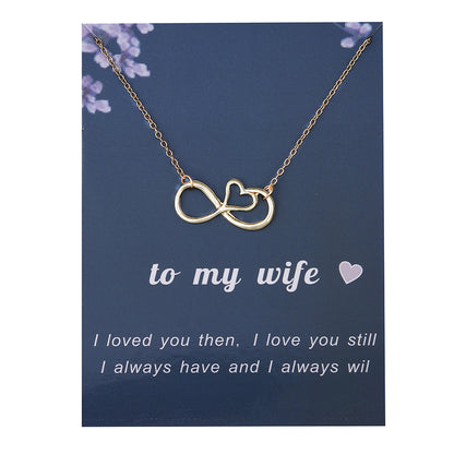 1 Piece Mama Simple Style Infinity Heart Shape Alloy Plating Hollow Out Mother's Day Women's Necklace