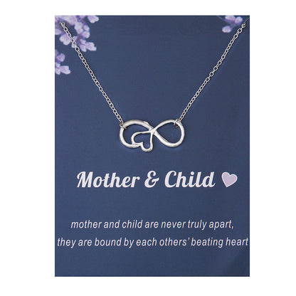 1 Piece Mama Simple Style Infinity Heart Shape Alloy Plating Hollow Out Mother's Day Women's Necklace