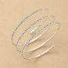 Wholesale Shiny Round Stainless Steel Zircon Bangle