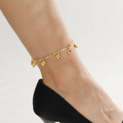 Casual Tortoise Star Dolphin 18k Gold Plated Copper Wholesale Anklet