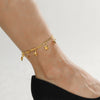 Casual Tortoise Star Dolphin 18k Gold Plated Copper Wholesale Anklet