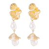 Wholesale Jewelry 1 Pair Simple Style Leaves Imitation Pearl Alloy Drop Earrings