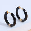 1 Pair Simple Style Triangle Circle Heart Shape Stainless Steel Hoop Earrings