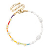 Elegant Lady Daisy Imitation Pearl Glass Women's Bracelets