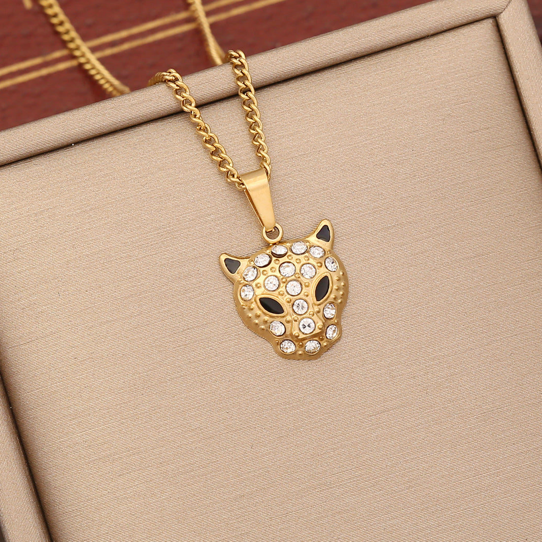 Wholesale Ins Style Cool Style Animal Stainless Steel Artificial Diamond Earrings Necklace