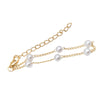 Simple Style Cross Heart Shape Artificial Pearl Alloy Plating Gold Plated Women'S Bracelets