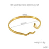 Ins Style Cross Snake Stainless Steel Plating 18k Gold Plated Bangle