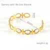 Ins Style Cross Snake Stainless Steel Plating 18k Gold Plated Bangle