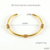 Ins Style Cross Snake Stainless Steel Plating 18k Gold Plated Bangle