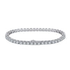 Simple Style Solid Color Sterling Silver Inlay Zircon Tennis Bracelet