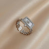 Casual Simple Style Heart Shape Copper Plating Inlay Pearl Zircon Open Ring