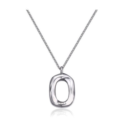 1 Piece Simple Style Circle Sterling Silver Plating Hollow Out 18k Gold Plated Pendant Necklace