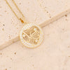 Wholesale Casual Mama Letter Heart Shape Stainless Steel Rhinestone 18k Gold Plated Zircon Pendant Necklace