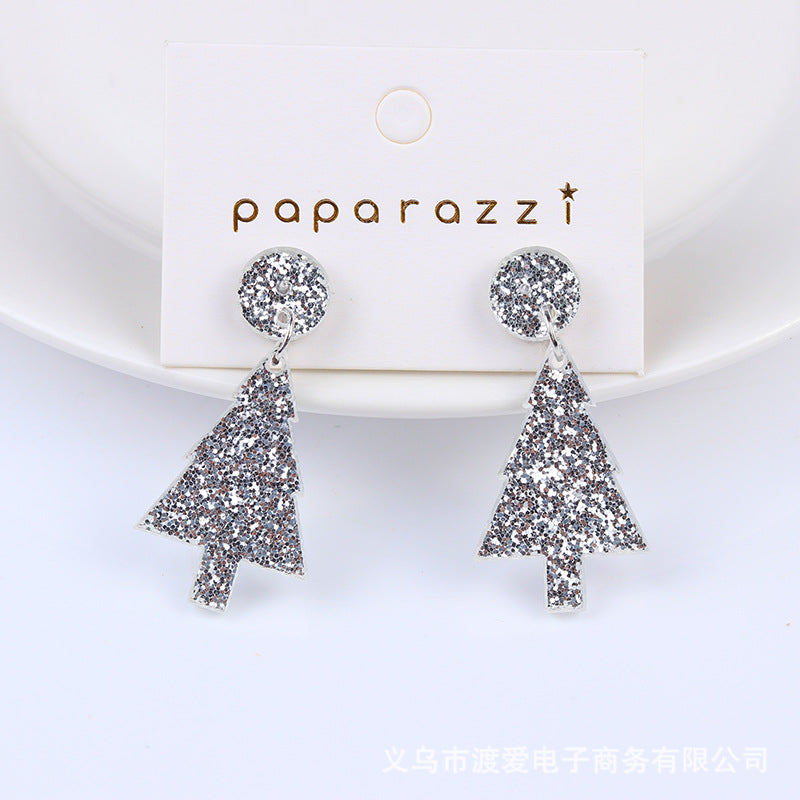 Fashion Christmas Tree Santa Claus Letter Arylic Stoving Varnish Women's Drop Earrings 1 Pair