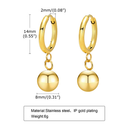 1 Pair Simple Style Star Plating Inlay Stainless Steel Zircon 18k Gold Plated Drop Earrings