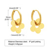 1 Pair Simple Style Star Plating Inlay Stainless Steel Zircon 18k Gold Plated Drop Earrings