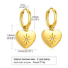 1 Pair Simple Style Star Plating Inlay Stainless Steel Zircon 18k Gold Plated Drop Earrings