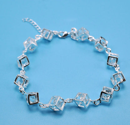 Retro Square Copper Inlay Zircon Bracelets