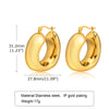 1 Pair Simple Style Solid Color Polishing Plating Stainless Steel 18k Gold Plated Earrings